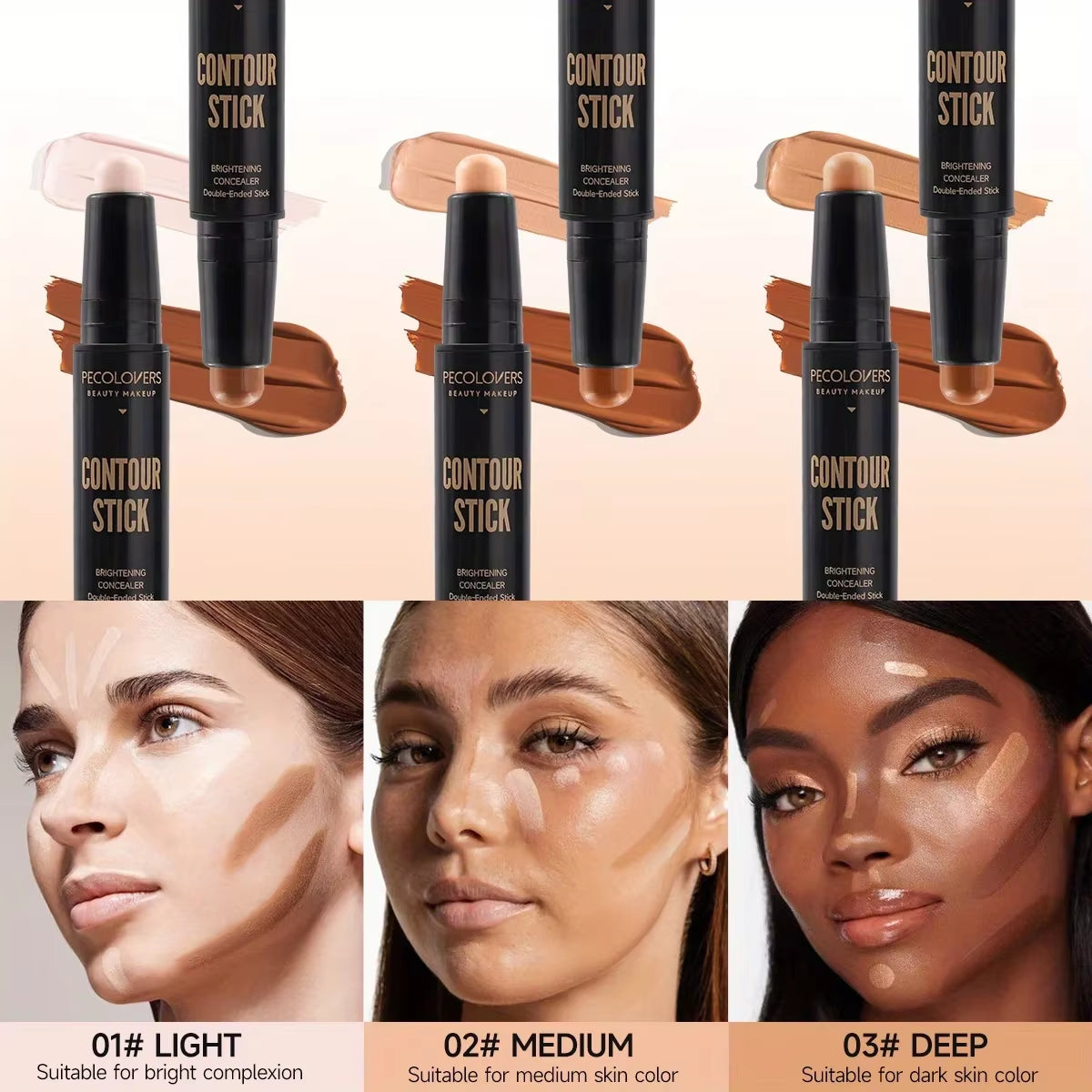 Double Head Highlight Pen Face Make up Liquid Waterproof Contouring Foundation Contour Makeup Concealer Stick Pencil Cosmetics