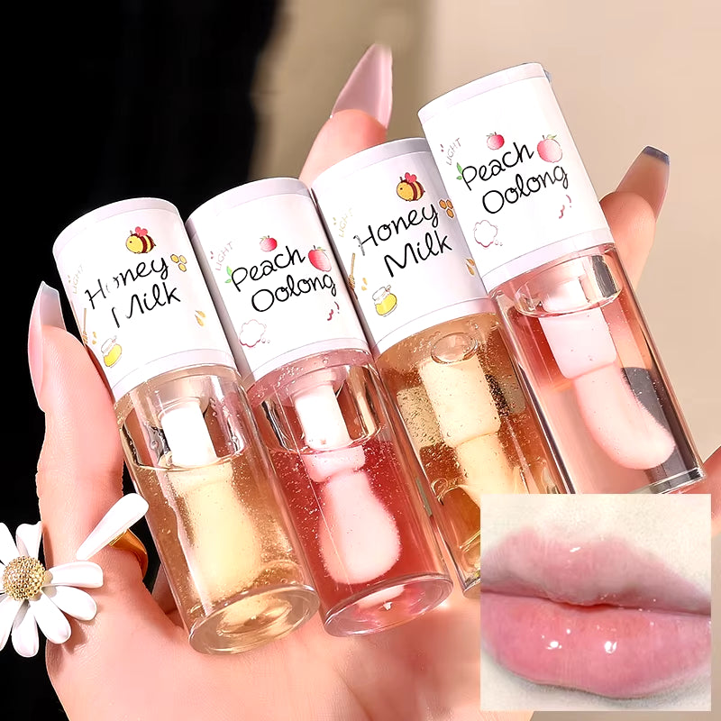 Make up Korean Beauty Cosmetics Lip Ink Gloss Labial Lips Moisturizer Jelly Lipstick Bright Oil Moisturizing Balm Big Lip Brush