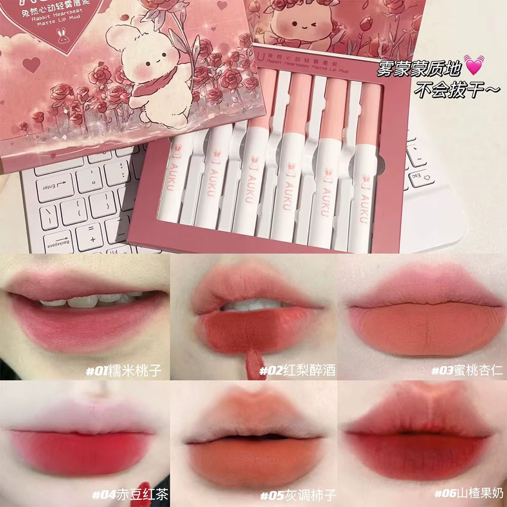 Korean Lipsticks Set Make up for Women Beauty Cosmetics Matte Lipsticks Waterproof Long Lasting the Best Liquid Lip Tint Stain