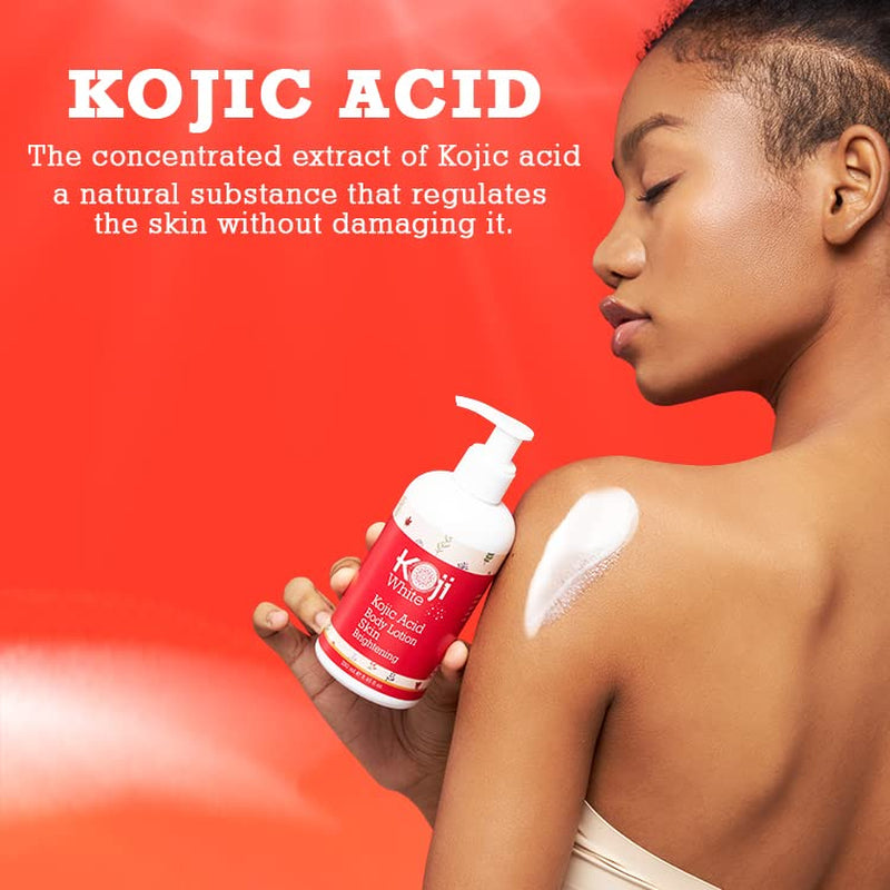 Kojic Acid Skin Brightening Body Lotion - Body Moisturizer & Skin Firming for Women, Boost Hydrating, Sun Damage Skin, Uneven Skin Tone, Paraben-Free, Vegan, 8.45 Fl Oz Bottle