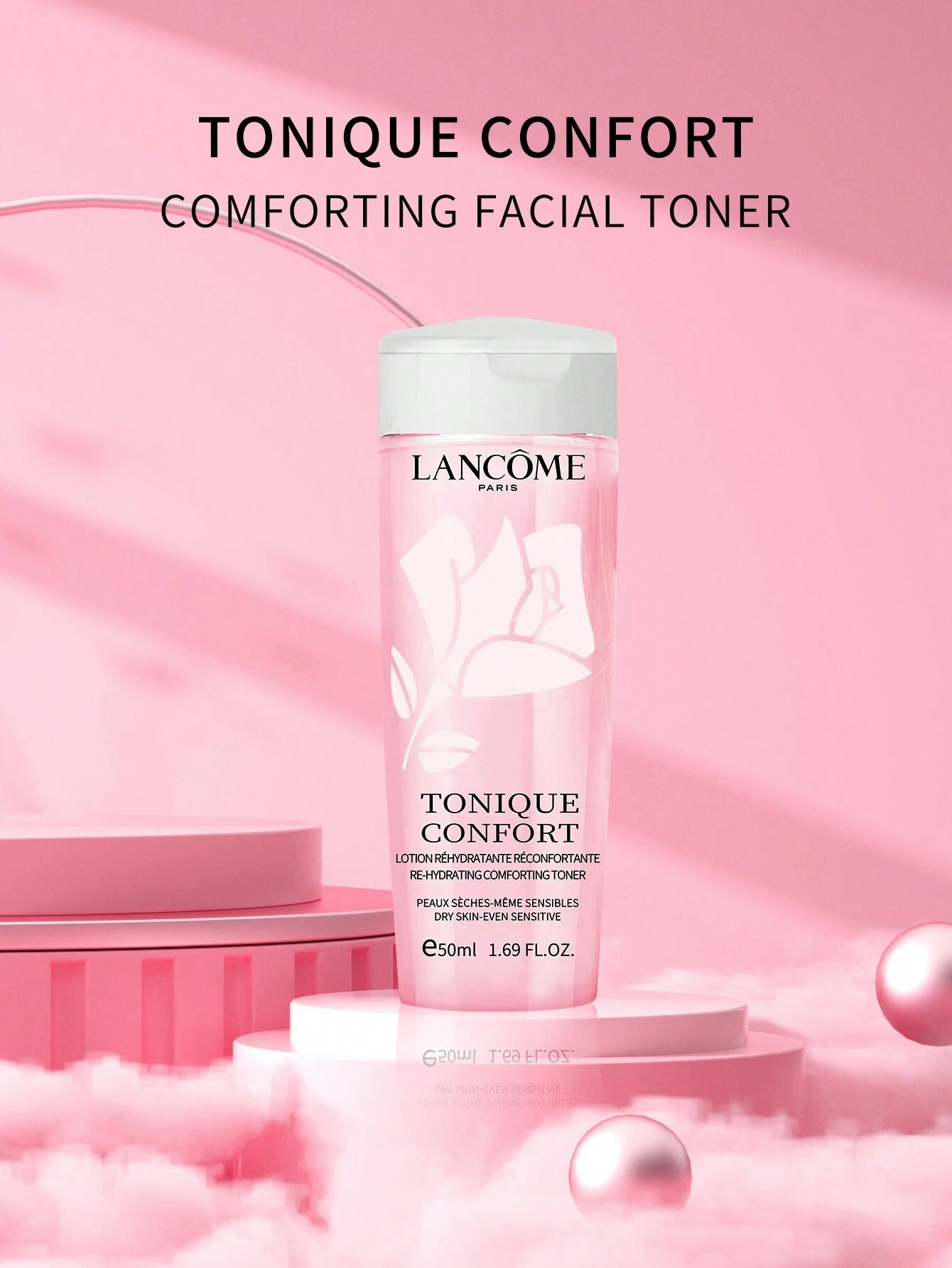 LancôMe LancôMe Tonique Confort Re-Hydrating Comforting Toner, Dry Skin-Even Sensitive for Improved Skin Hydration 4.2 FL.OZ./125ML Mini Size (New and Old Versions Are Shipped Randomly)