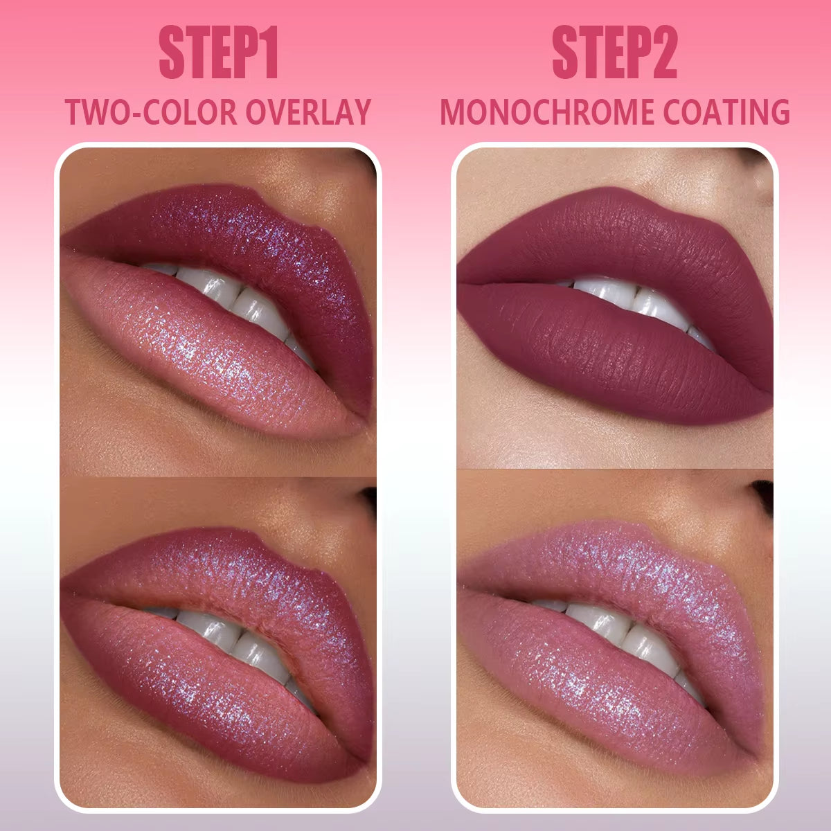 Chocolate Gradient Lipstick Is Durable, Waterproof, and Not Easy to Stick. the Cup Appears White Lipstick for Valentine'S Day