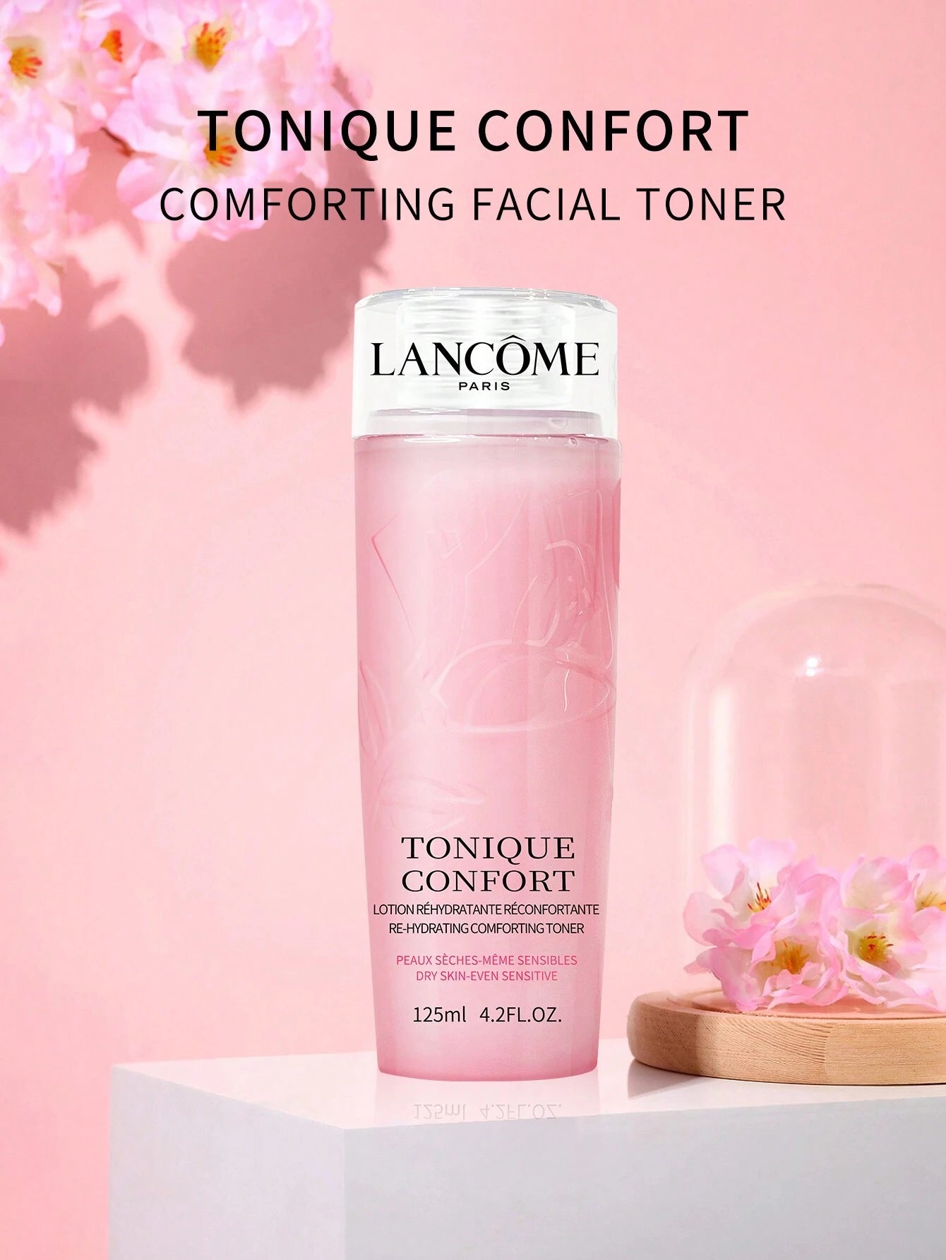 LancôMe LancôMe Tonique Confort Re-Hydrating Comforting Toner, Dry Skin-Even Sensitive for Improved Skin Hydration 4.2 FL.OZ./125ML Mini Size (New and Old Versions Are Shipped Randomly)