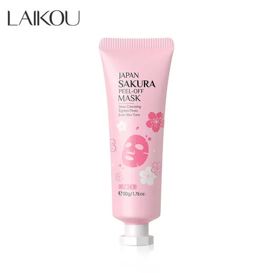 Sakura Peeling Face Mask Deep Cleansing anti Aging Hydrating Repairing Brighten Skin Tone Facial Skin Care 50G