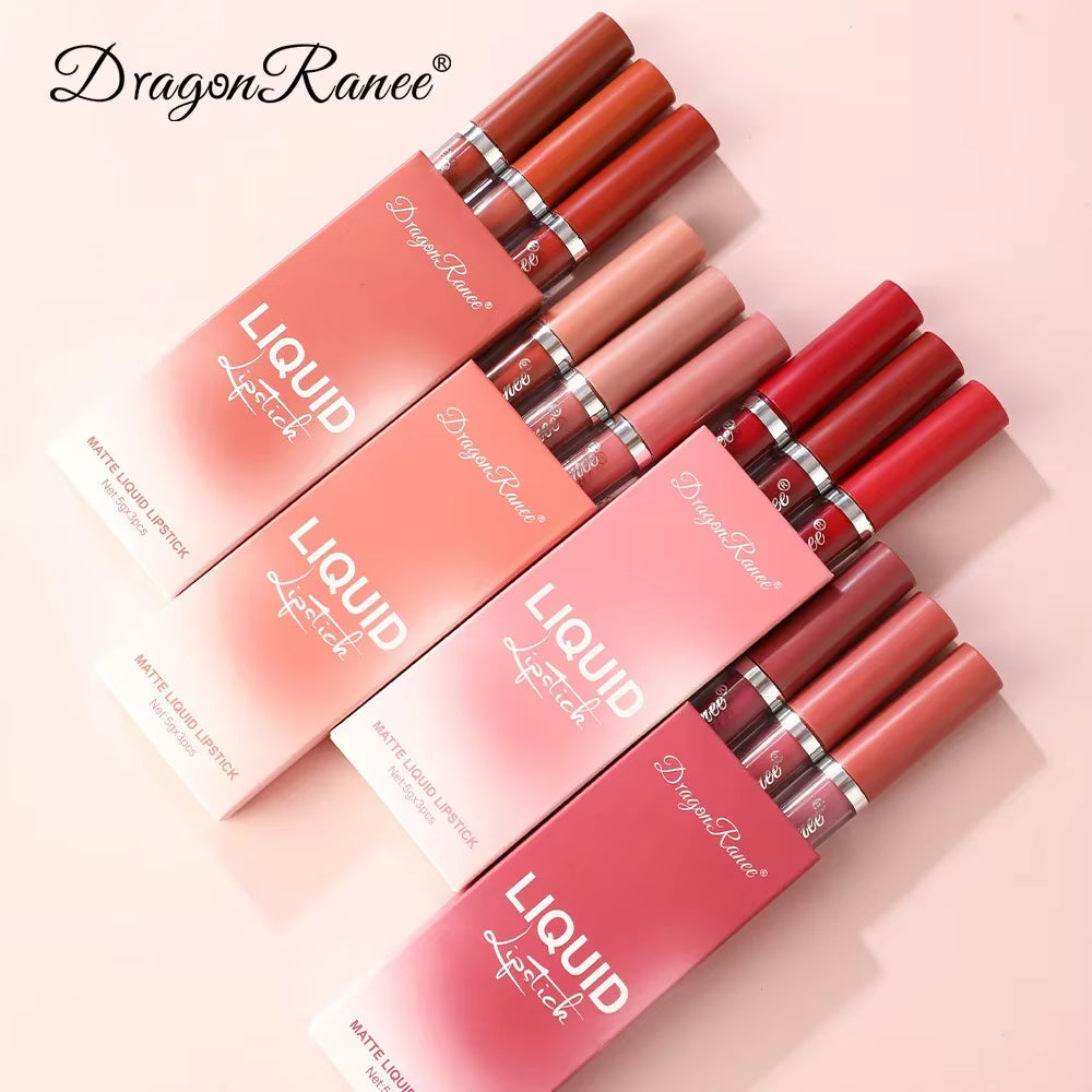 Korean Lipsticks Set Make up for Women Beauty Cosmetics Matte Lipsticks Waterproof Long Lasting the Best Liquid Lip Tint Stain