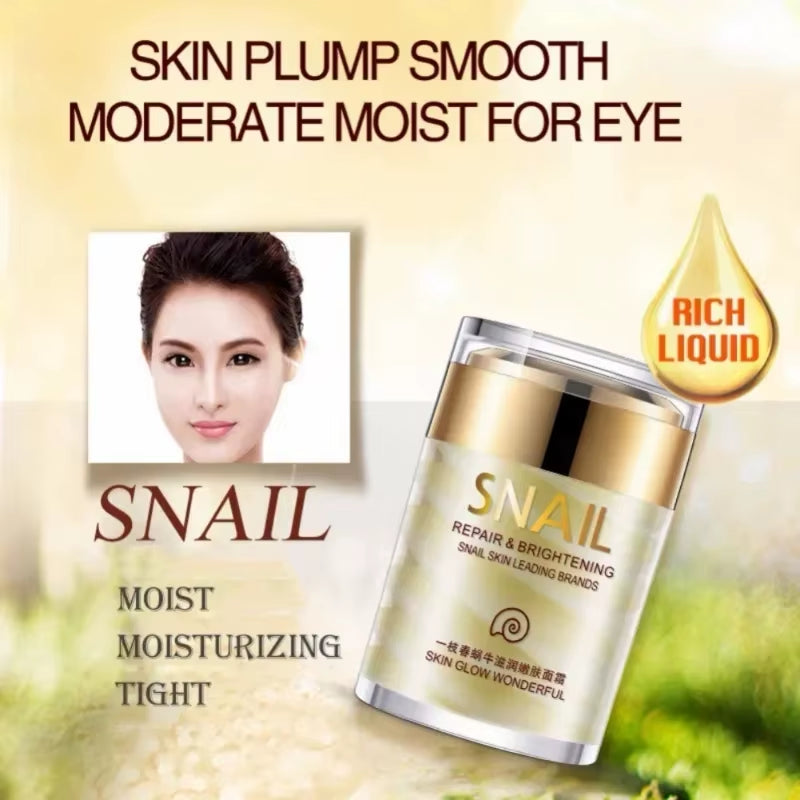 Snail Collagen Face Cream Whitening Moisture anti Aging Facial Firming Cream anti Wrinkles Eye Bags Korean Skin Care Product 60G