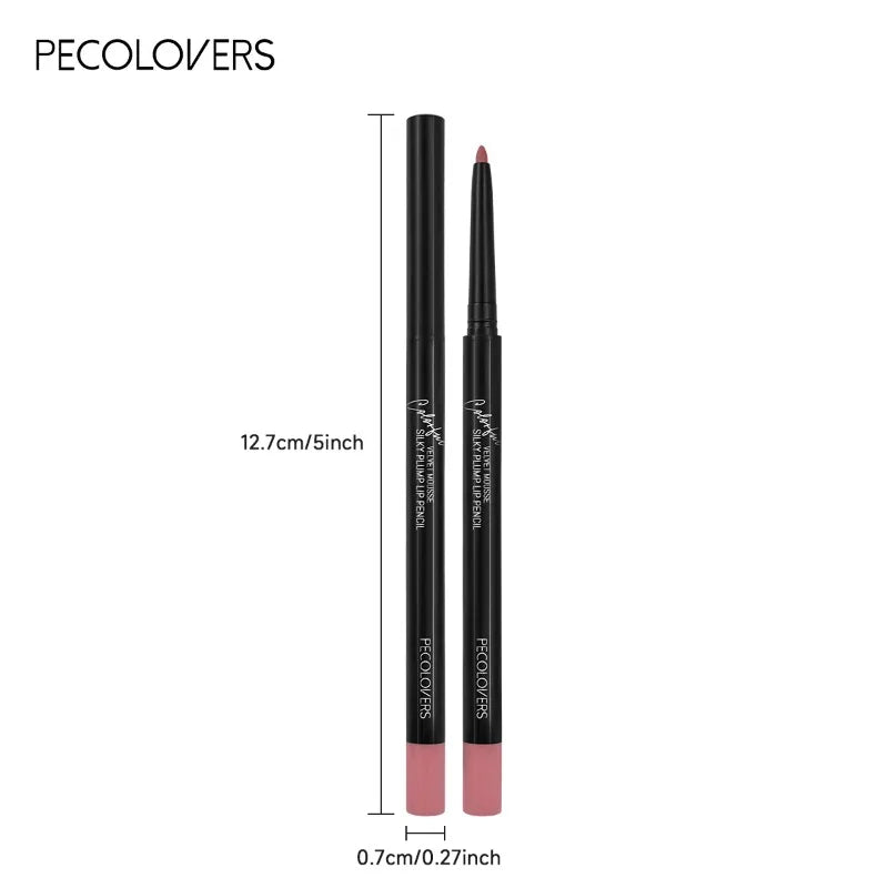 Waterproof Matte Lipliner Pencil Red Contour Tint Lipstick Long Lasting Non-Stick Cup Moisturising Lips Makeup 12 Colors