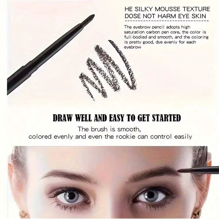 3Pcs Waterproof Black Eyeliner Pencils-Smudge-Proof, Long-Lasting &Beginner-Friendly Eye Makeup