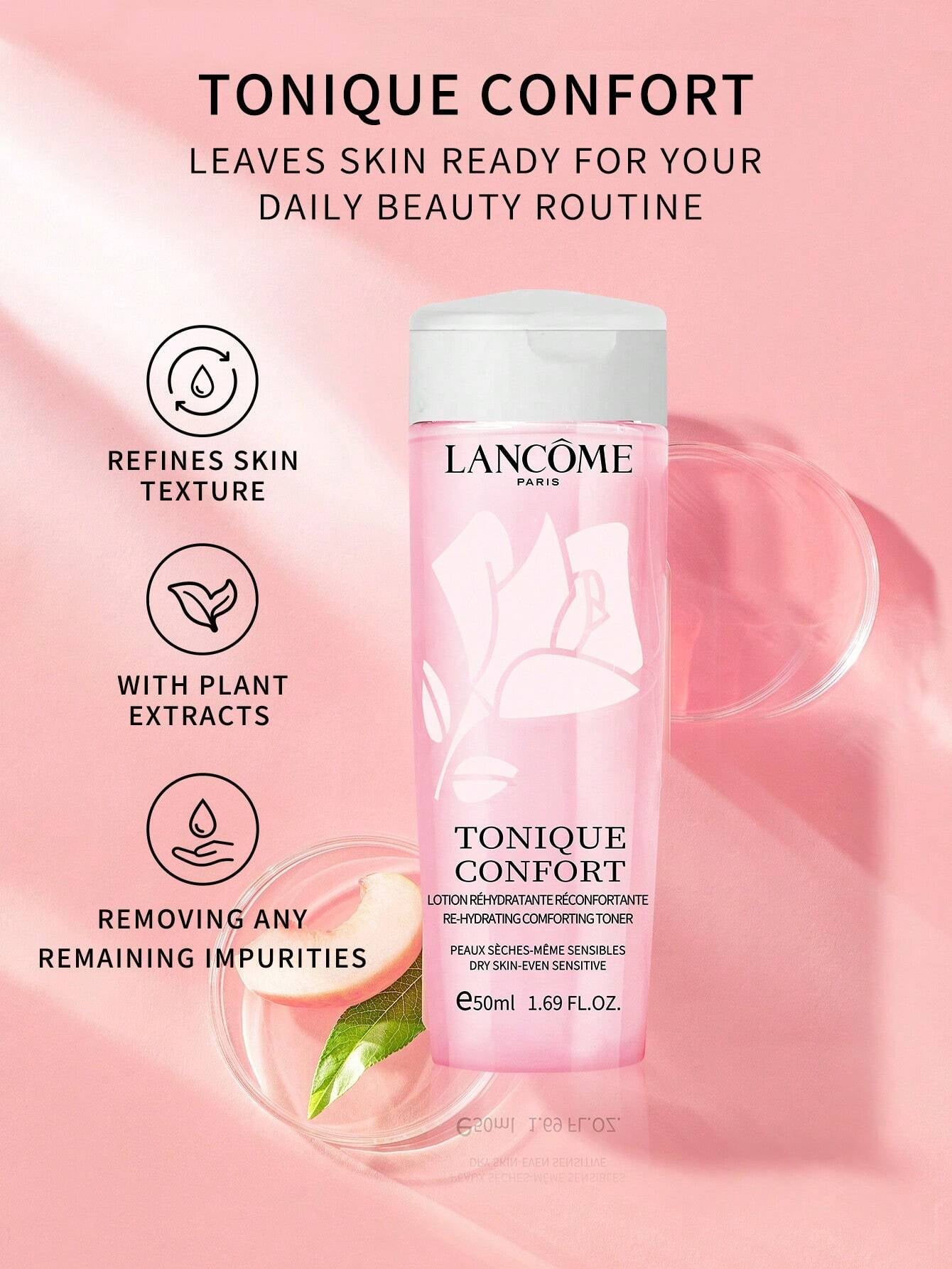 LancôMe LancôMe Tonique Confort Re-Hydrating Comforting Toner, Dry Skin-Even Sensitive for Improved Skin Hydration 4.2 FL.OZ./125ML Mini Size (New and Old Versions Are Shipped Randomly)