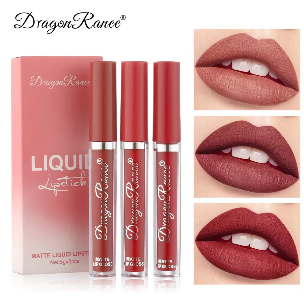 Korean Lipsticks Set Make up for Women Beauty Cosmetics Matte Lipsticks Waterproof Long Lasting the Best Liquid Lip Tint Stain