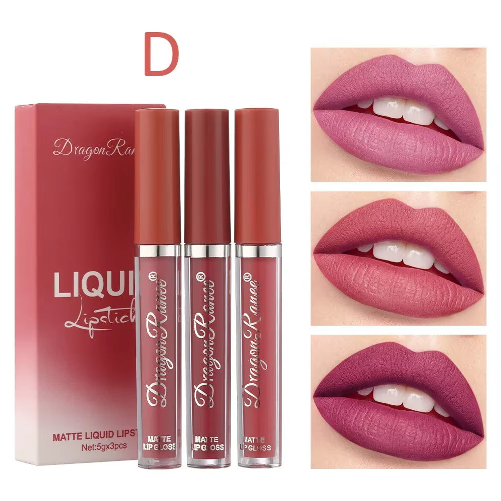 Korean Lipsticks Set Make up for Women Beauty Cosmetics Matte Lipsticks Waterproof Long Lasting the Best Liquid Lip Tint Stain