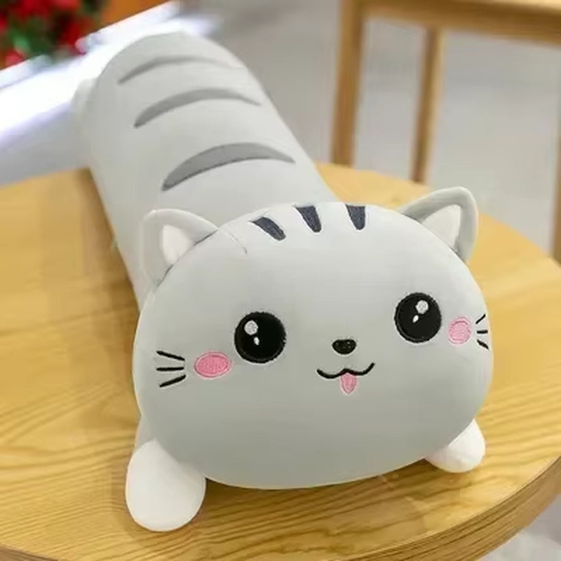 60CM Papa Dog Long Cat Cute Plush Toy Men and Women Models Sleeping Big Stuffed Animal Patung Dolls Pillow Children'S Toys Gifts