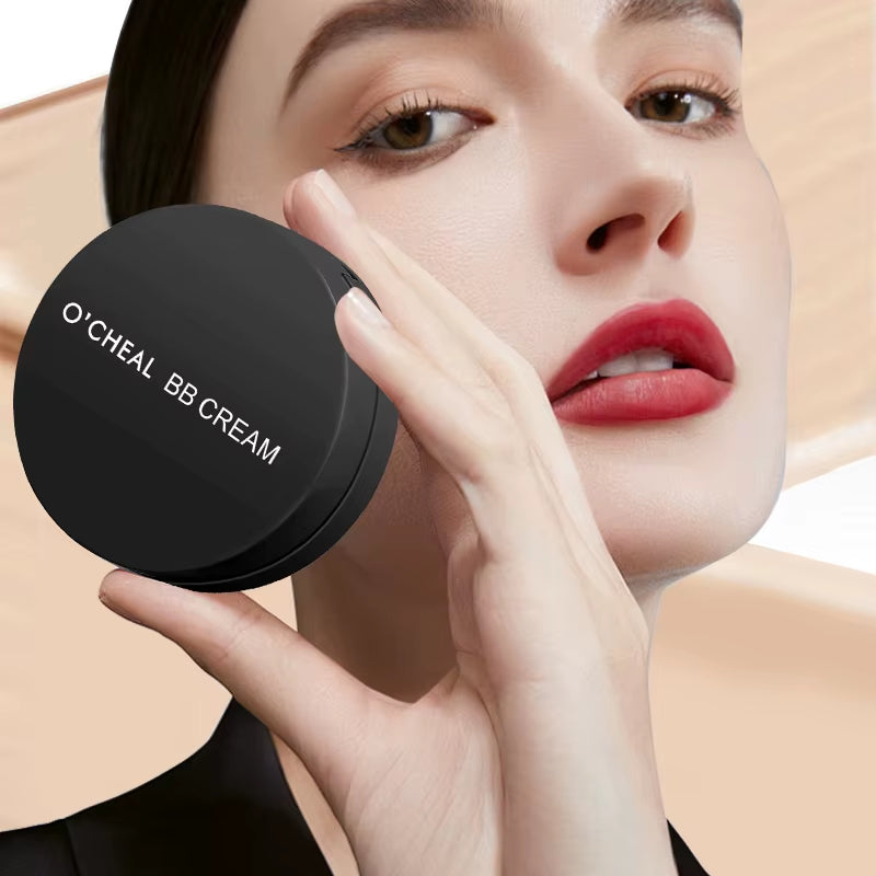 OCHEAL BB Cream Air Cushion Full Coverage Waterproof Long-Lasting Concealer Cushion Compact Face Makeup Foundation CC Cream