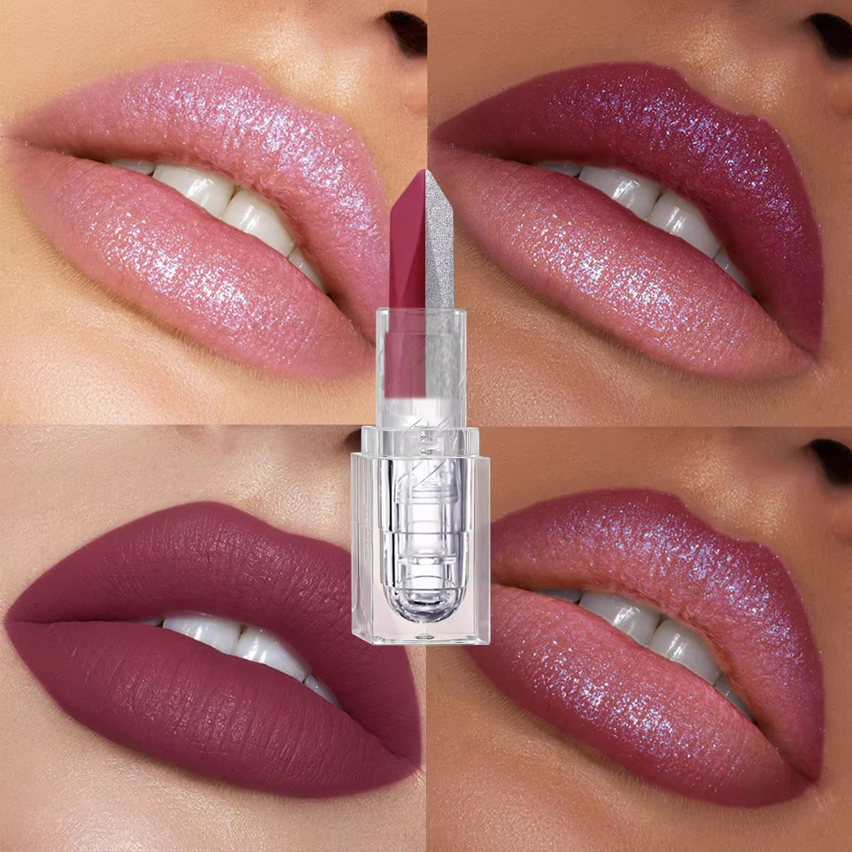 Chocolate Gradient Lipstick Is Durable, Waterproof, and Not Easy to Stick. the Cup Appears White Lipstick for Valentine'S Day