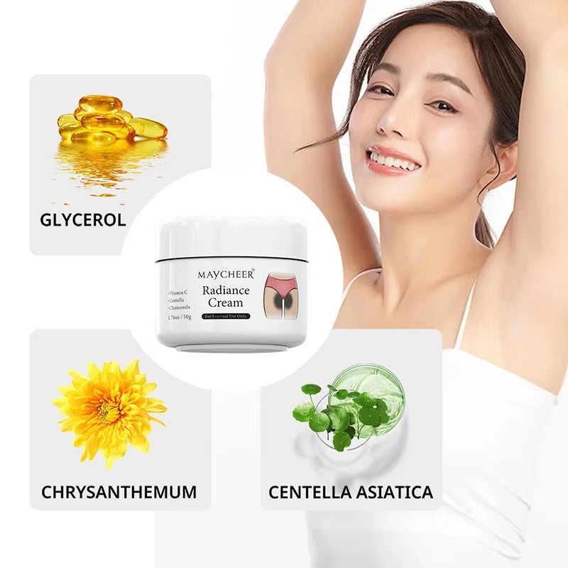 Whitening Cream Private Parts Underarm Bleaching Serum Whiten Butt Knee Brighten Inner Thigh Intimate Parts Dark Remove Melanin