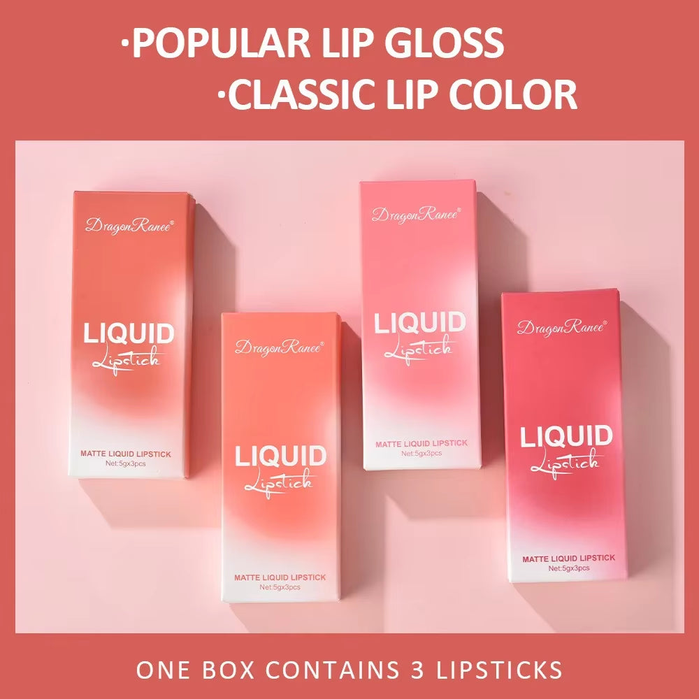 Korean Lipsticks Set Make up for Women Beauty Cosmetics Matte Lipsticks Waterproof Long Lasting the Best Liquid Lip Tint Stain