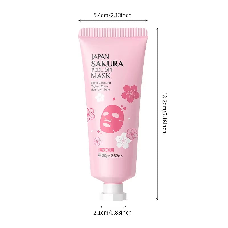 Sakura Peeling Face Mask Deep Cleansing anti Aging Hydrating Repairing Brighten Skin Tone Facial Skin Care 50G