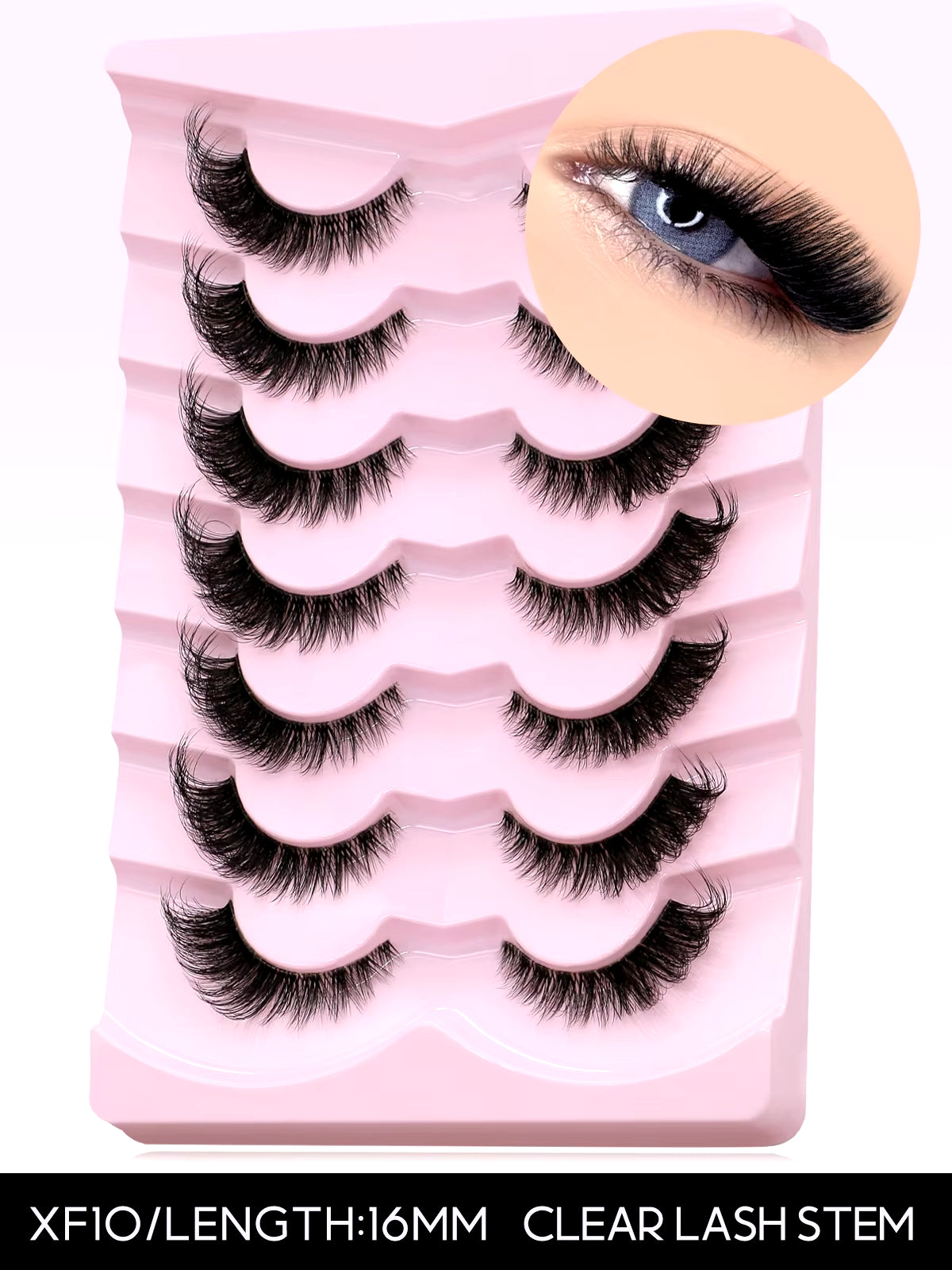 Cat Eye Lashes Natural Long Clear Band Lashes Winged End Eye Elongated Eyelashes Faux Mink Eyelashes Makeup