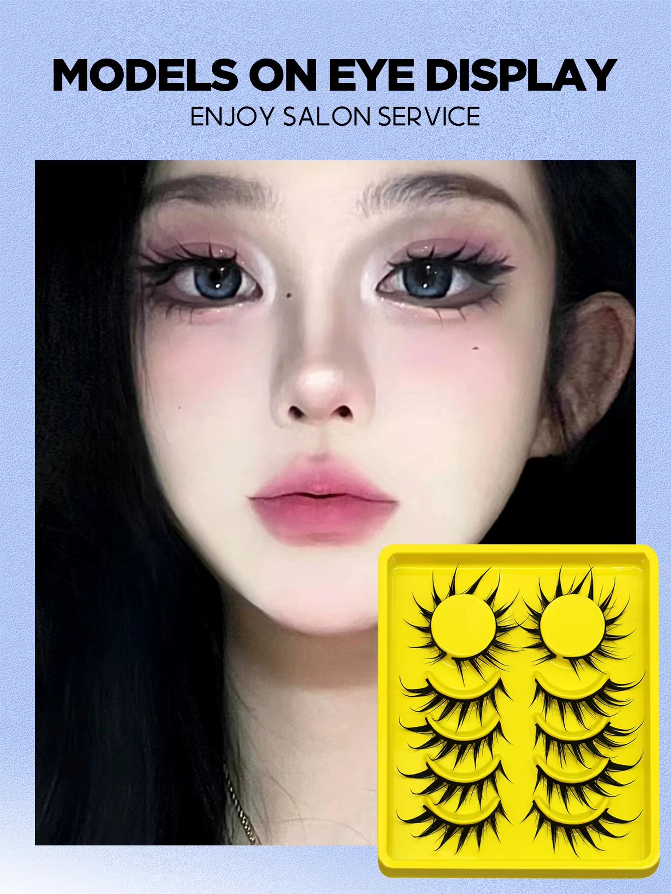 Manga Lashes Cat Eye Lashes 3D Natural False Lashes Fluffy Soft Cross Wispy Natural Eyelash Extension Makeup