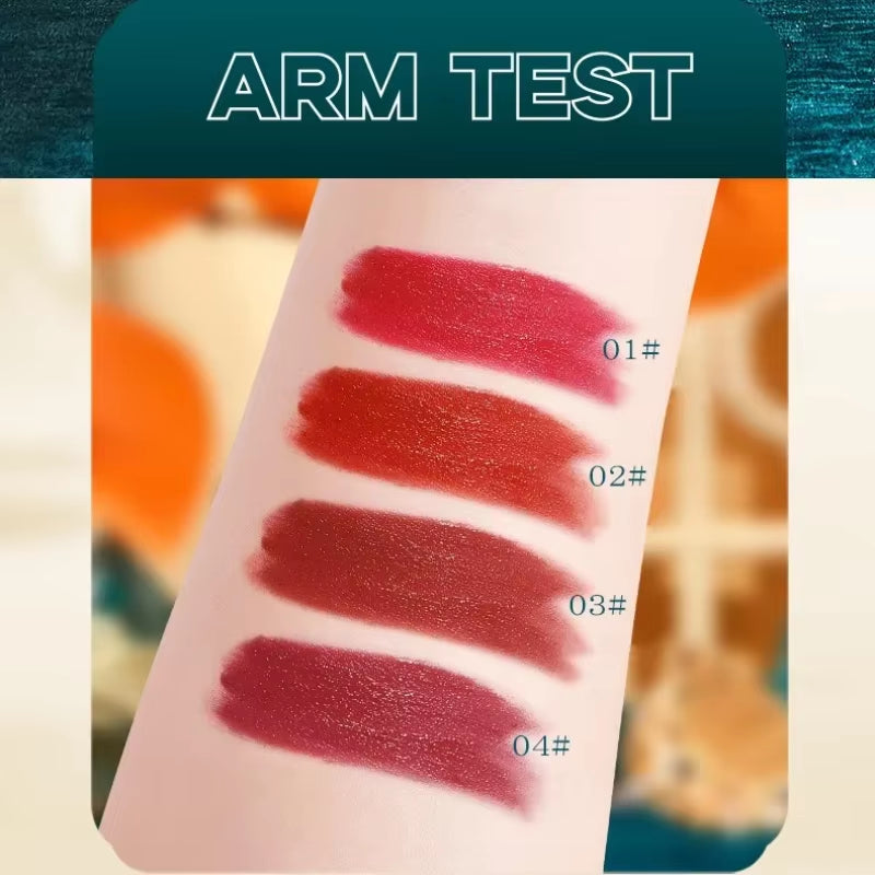 Retro Engraved Lipstick Chinese Red Engraved Velvet Mist Sense Moist Waterproof Non-Stick Cup Not Easy to Fade Lipstick Cosmetic