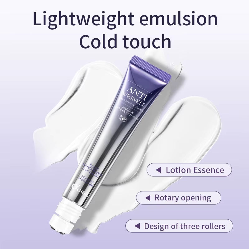 anti Wrinkle anti Dark Circle Eye Cream Roller Massager Moisturizing Eye Bags anti Aging Hyaluronic Acid Eye Skin Care