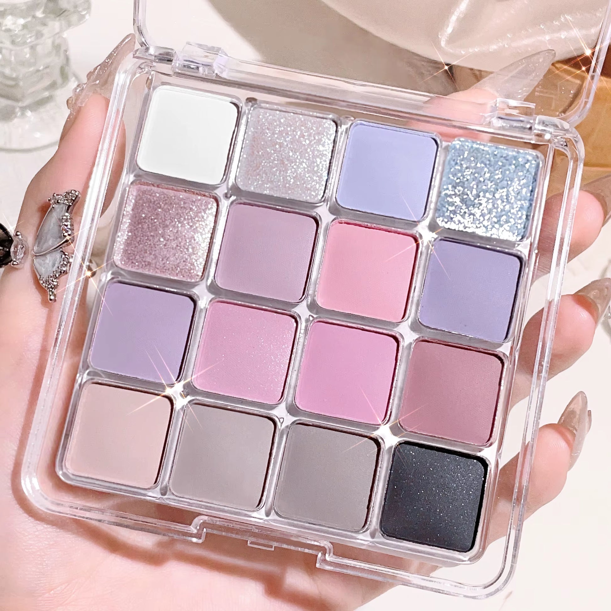 Sixteen-Color Sunset Magic Eye Shadow Plate Pearl Matte Earth Color Korean Makeup Eye Shadow