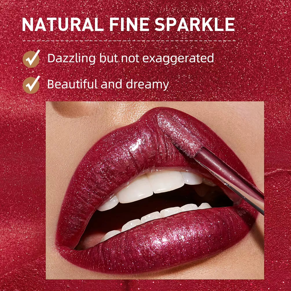 Waterproof Diamond Shimmer Glitter Lipgloss Matte Liquid Lipstick Shiny Pearl Lip Glaze Long Lasting Liptint Women Makeup