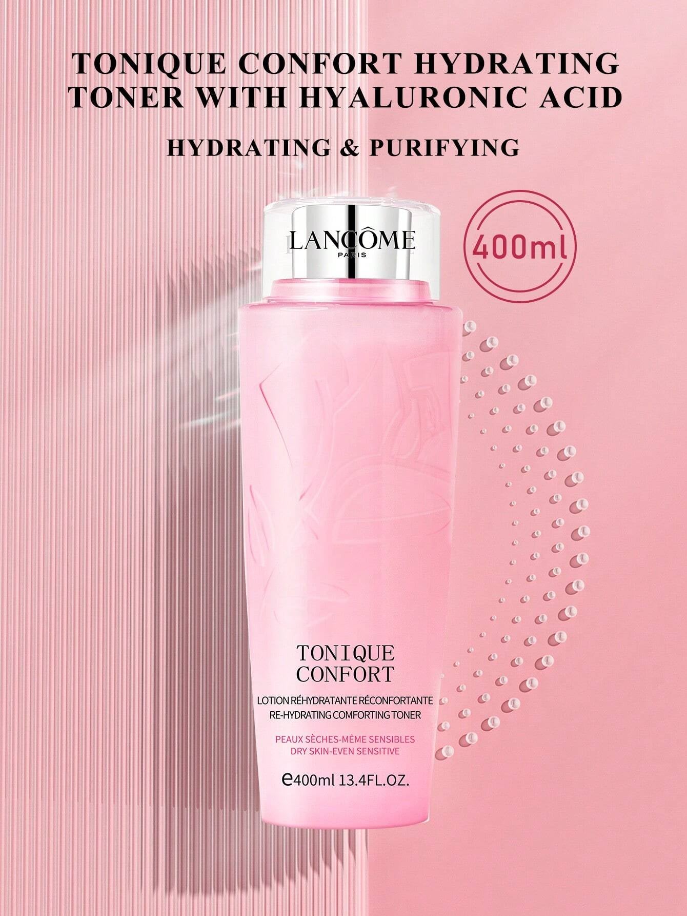 LancôMe LancôMe Tonique Confort Re-Hydrating Comforting Toner, Dry Skin-Even Sensitive for Improved Skin Hydration 4.2 FL.OZ./125ML Mini Size (New and Old Versions Are Shipped Randomly)