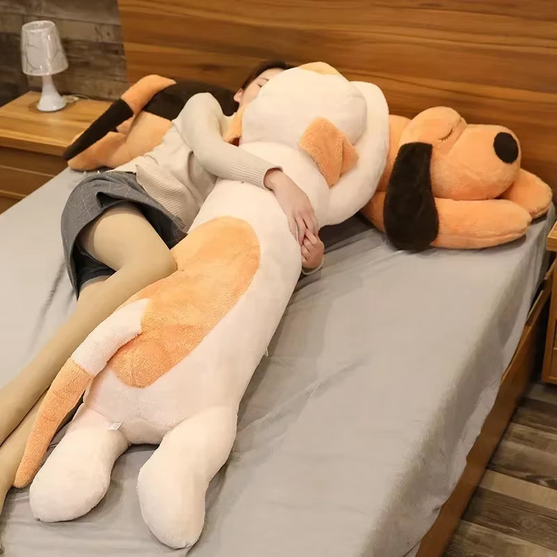 60CM Papa Dog Long Cat Cute Plush Toy Men and Women Models Sleeping Big Stuffed Animal Patung Dolls Pillow Children'S Toys Gifts