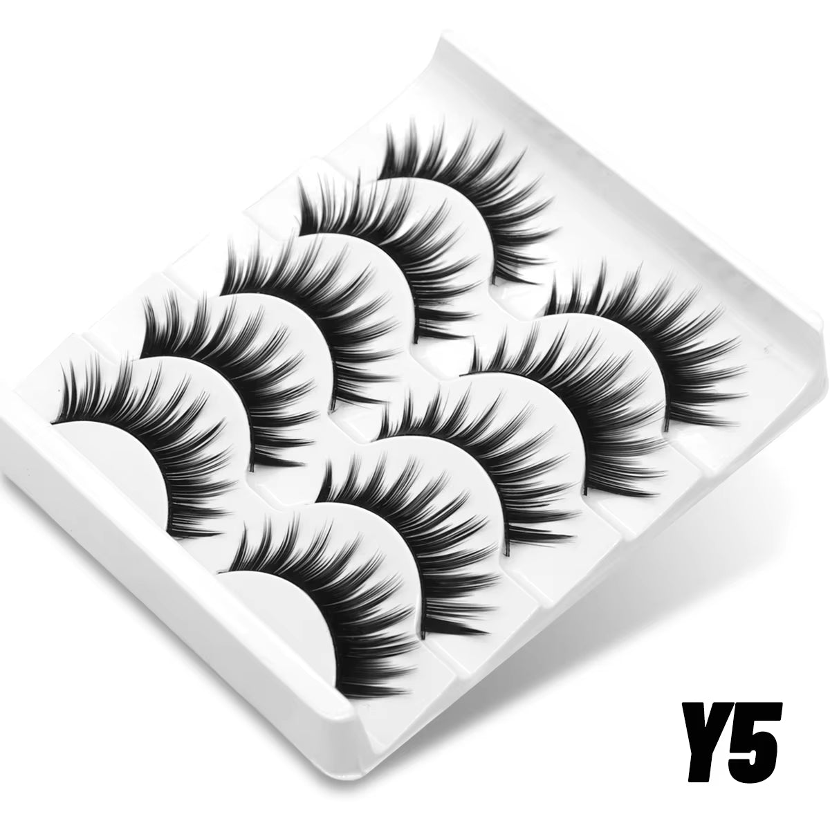 Manga Lashes Cat Eye Lashes 3D Natural False Lashes Fluffy Soft Cross Wispy Natural Eyelash Extension Makeup