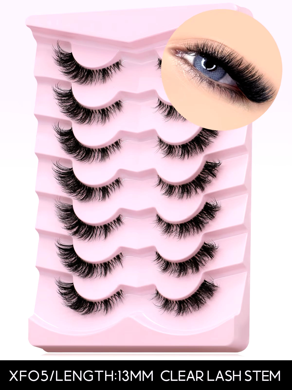 Cat Eye Lashes Natural Long Clear Band Lashes Winged End Eye Elongated Eyelashes Faux Mink Eyelashes Makeup