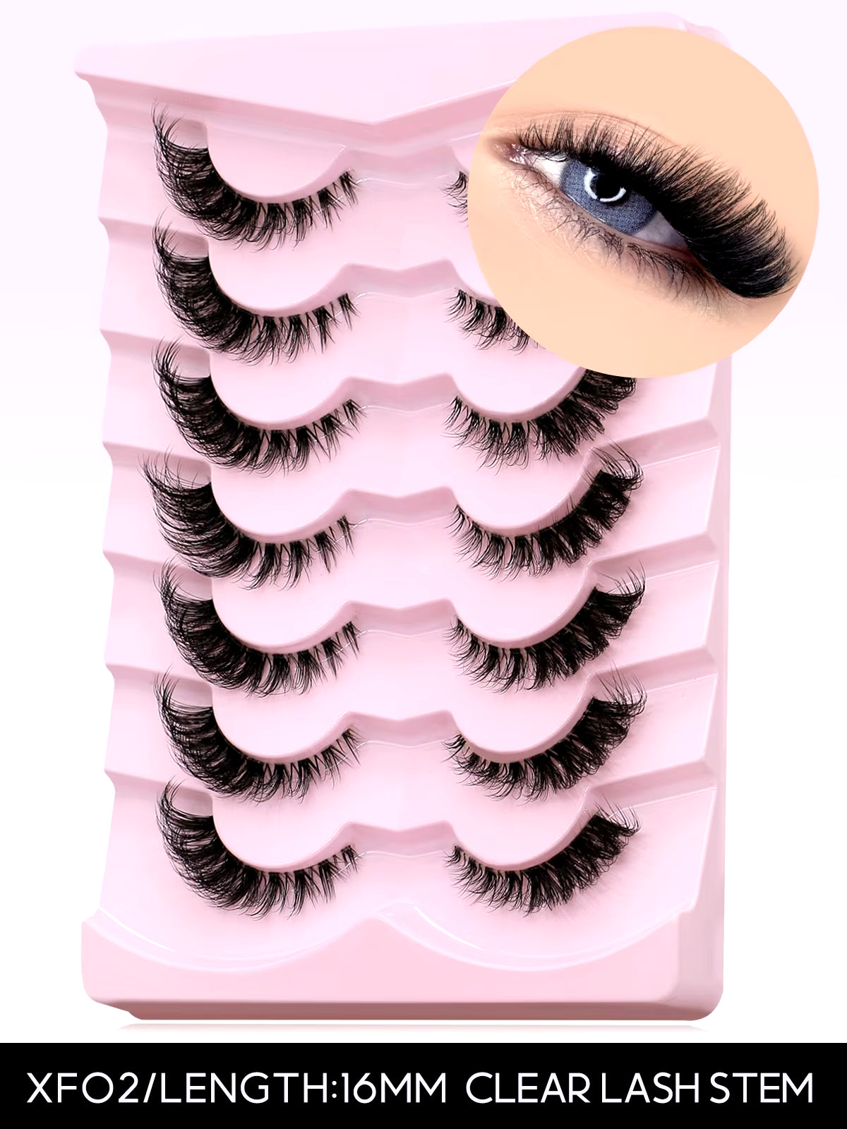 Cat Eye Lashes Natural Long Clear Band Lashes Winged End Eye Elongated Eyelashes Faux Mink Eyelashes Makeup