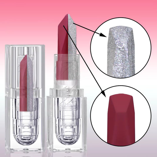 Chocolate Gradient Lipstick Is Durable, Waterproof, and Not Easy to Stick. the Cup Appears White Lipstick for Valentine'S Day