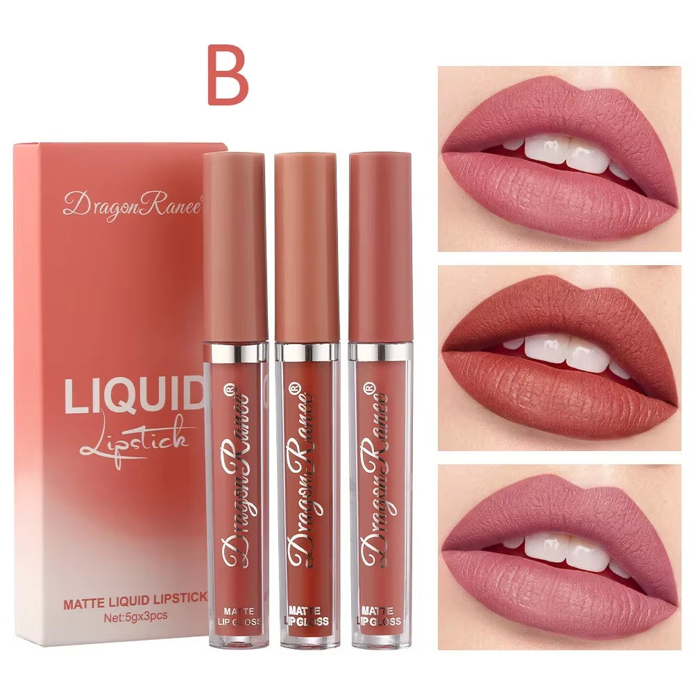 Korean Lipsticks Set Make up for Women Beauty Cosmetics Matte Lipsticks Waterproof Long Lasting the Best Liquid Lip Tint Stain