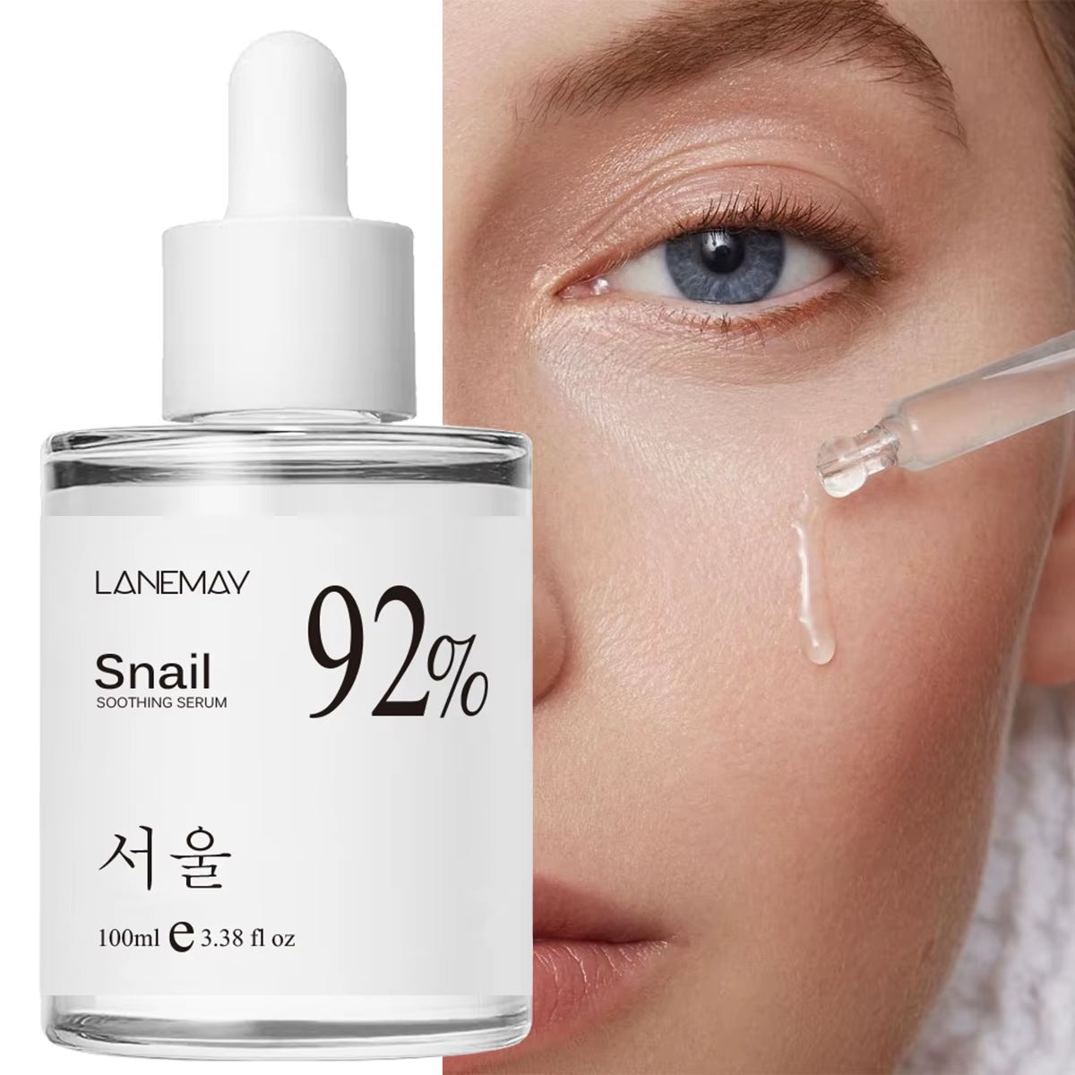 100Ml 92% Snail Soothing Facial Essence Multi in One Skin Care Hydrating and Moisturizing Face Serum