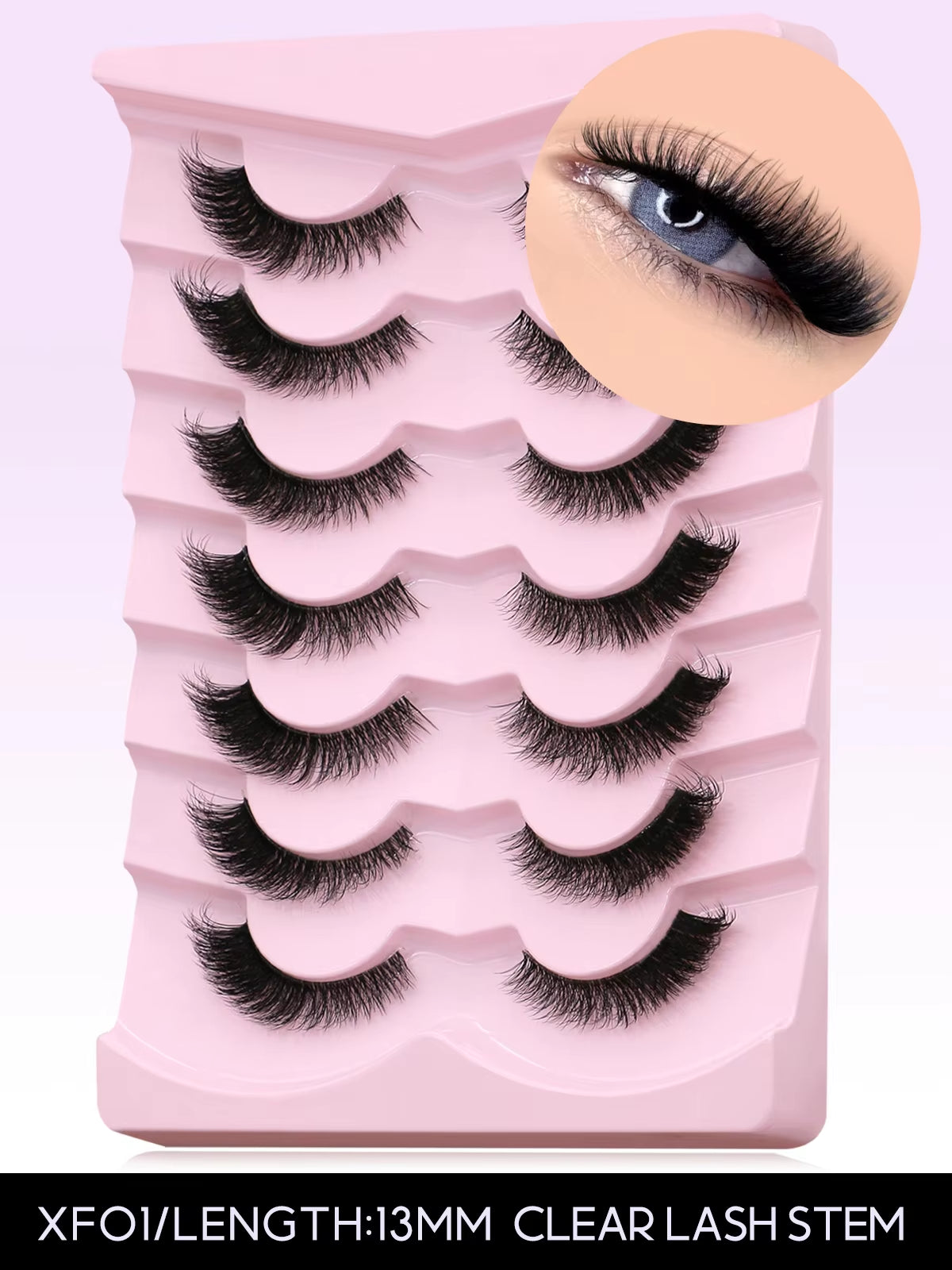 Cat Eye Lashes Natural Long Clear Band Lashes Winged End Eye Elongated Eyelashes Faux Mink Eyelashes Makeup