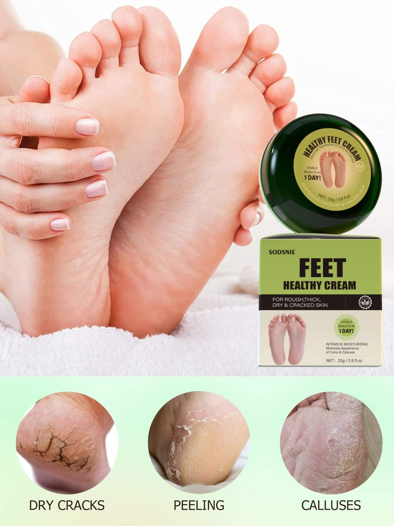 23G Foot Health Cream, Anti-Crack & Exfoliating, Deep Moisturizing & Dryness Relief, Improves Rough Skin, Foot Care