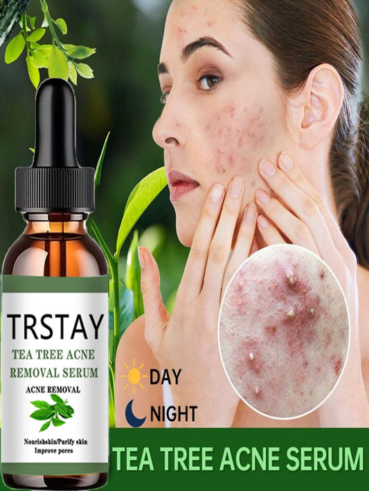 5ML/15ML/30ML/50ML/100ML Acne Treatment Face Serum Tea Tree Oil Essence Moisturizing Shrink Pores Acne Facial Serum Korean Skin Care Products