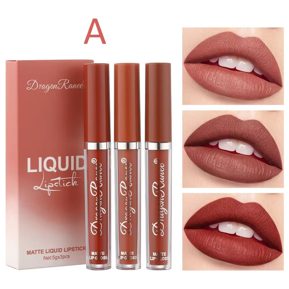 Korean Lipsticks Set Make up for Women Beauty Cosmetics Matte Lipsticks Waterproof Long Lasting the Best Liquid Lip Tint Stain