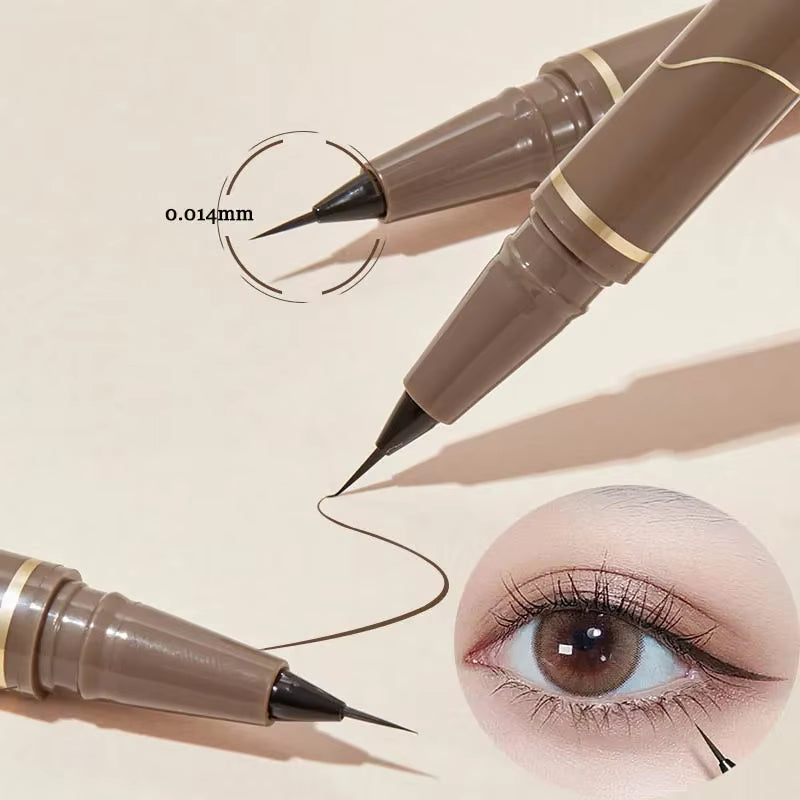 Ultra Thin Black Brown Lower Eyelash  Pen Waterproof Lasting Smooth Lying Silkworm Eyes Liner Pencils Eye Makeup Tools