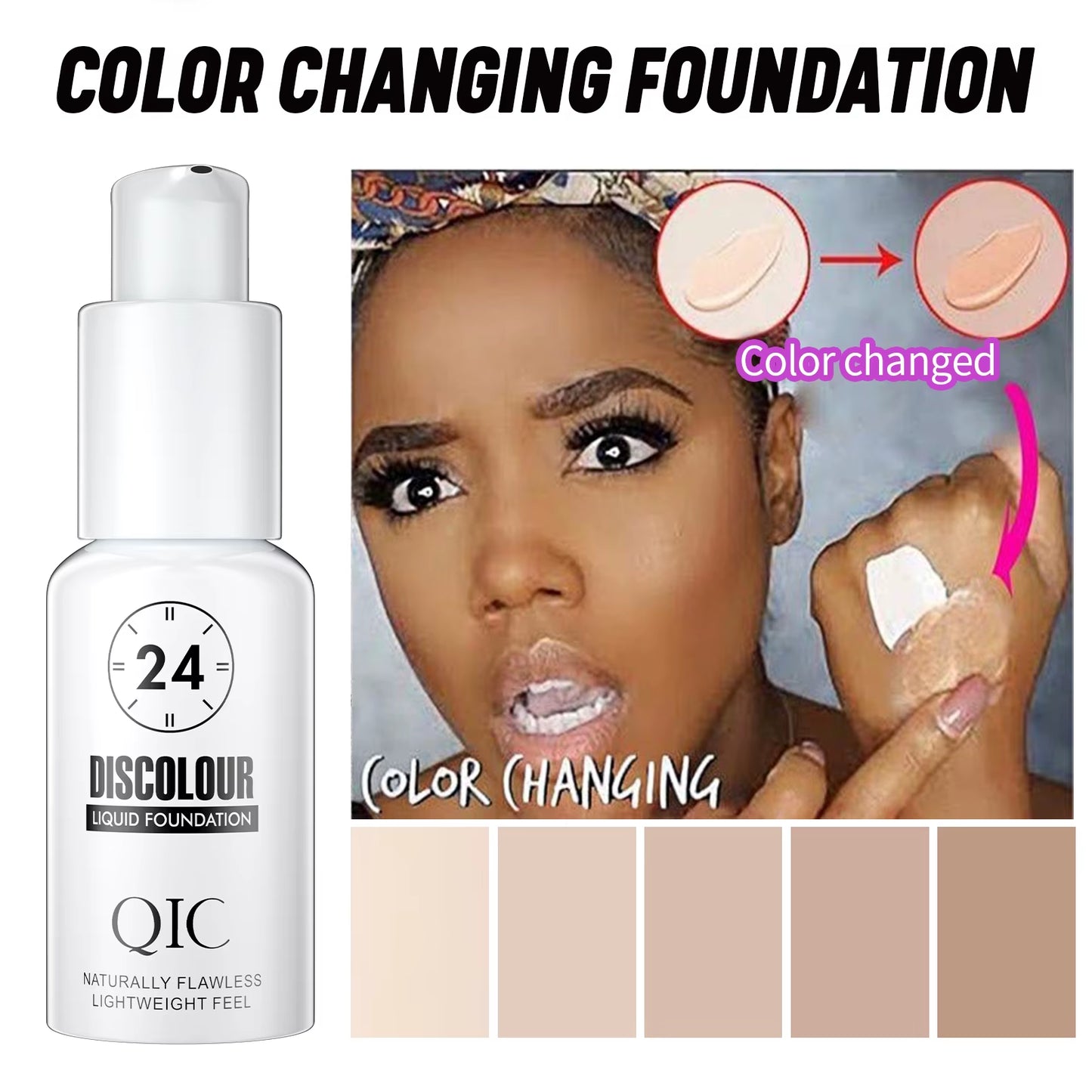 Foundation Magic Color Changing Foundation Liquid Soft Matte Long Lasting Hydrating Makeup Base