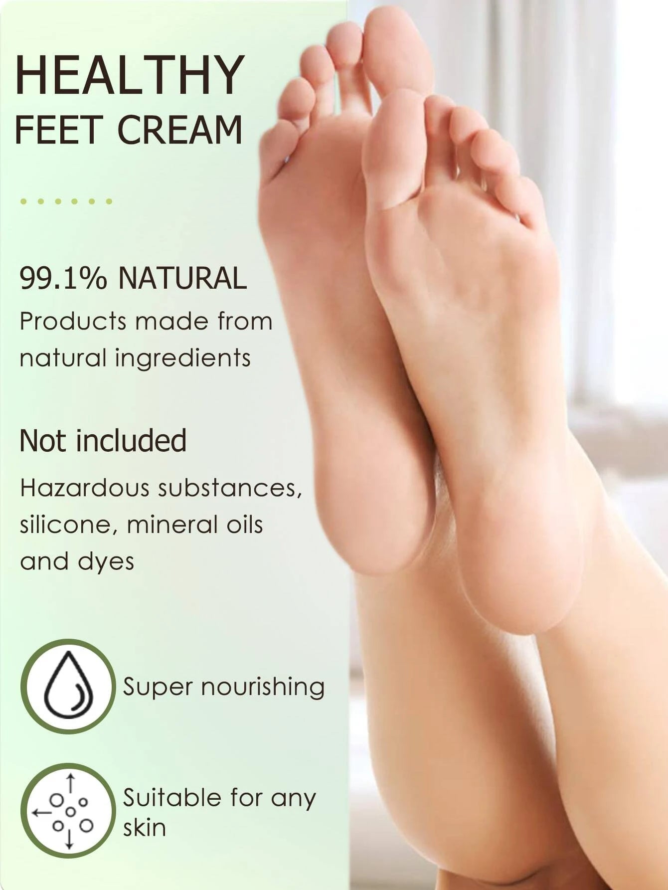 23G Foot Health Cream, Anti-Crack & Exfoliating, Deep Moisturizing & Dryness Relief, Improves Rough Skin, Foot Care