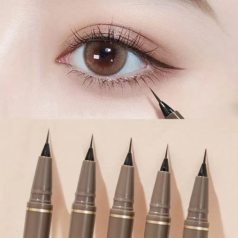 Ultra Thin Black Brown Lower Eyelash  Pen Waterproof Lasting Smooth Lying Silkworm Eyes Liner Pencils Eye Makeup Tools