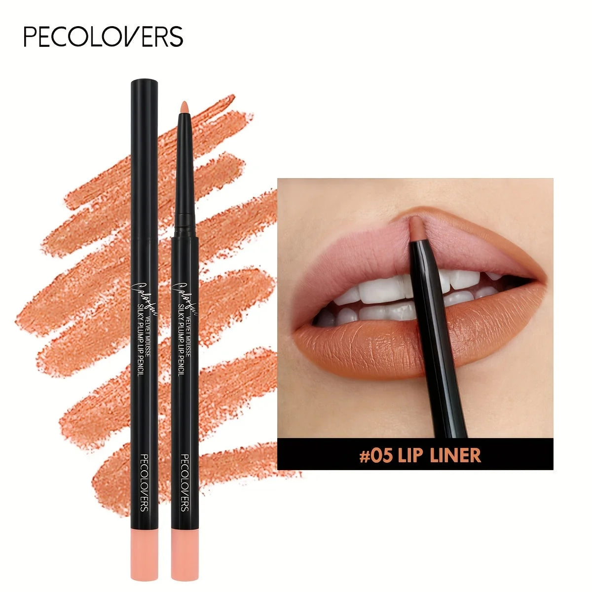 Waterproof Matte Lipliner Pencil Red Contour Tint Lipstick Long Lasting Non-Stick Cup Moisturising Lips Makeup 12 Colors