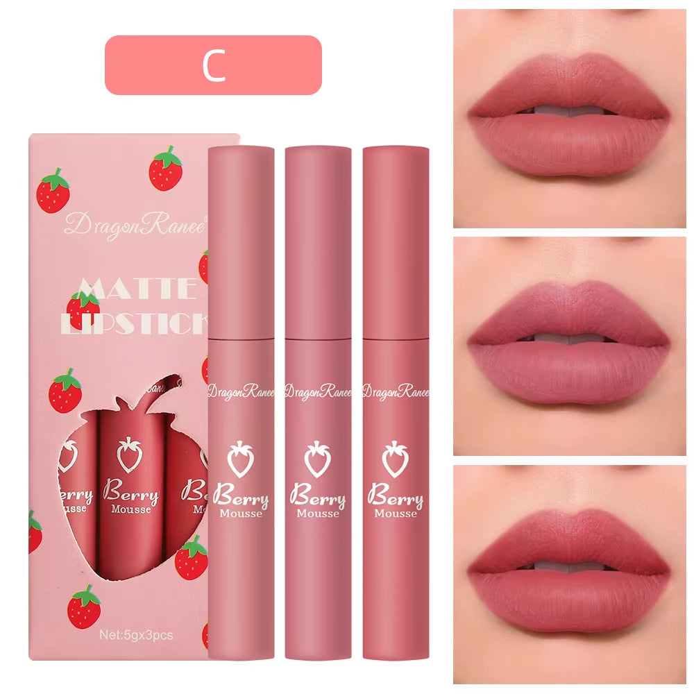 Korean Lipsticks Set Make up for Women Beauty Cosmetics Matte Lipsticks Waterproof Long Lasting the Best Liquid Lip Tint Stain