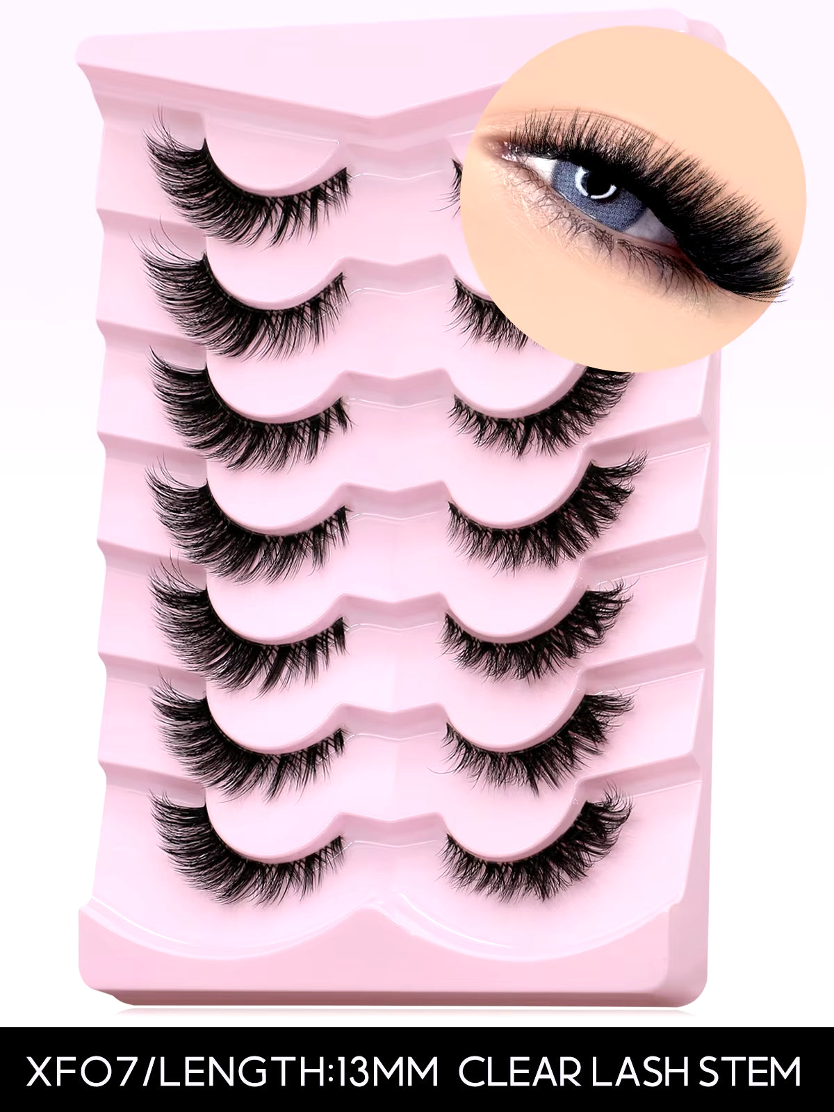 Cat Eye Lashes Natural Long Clear Band Lashes Winged End Eye Elongated Eyelashes Faux Mink Eyelashes Makeup